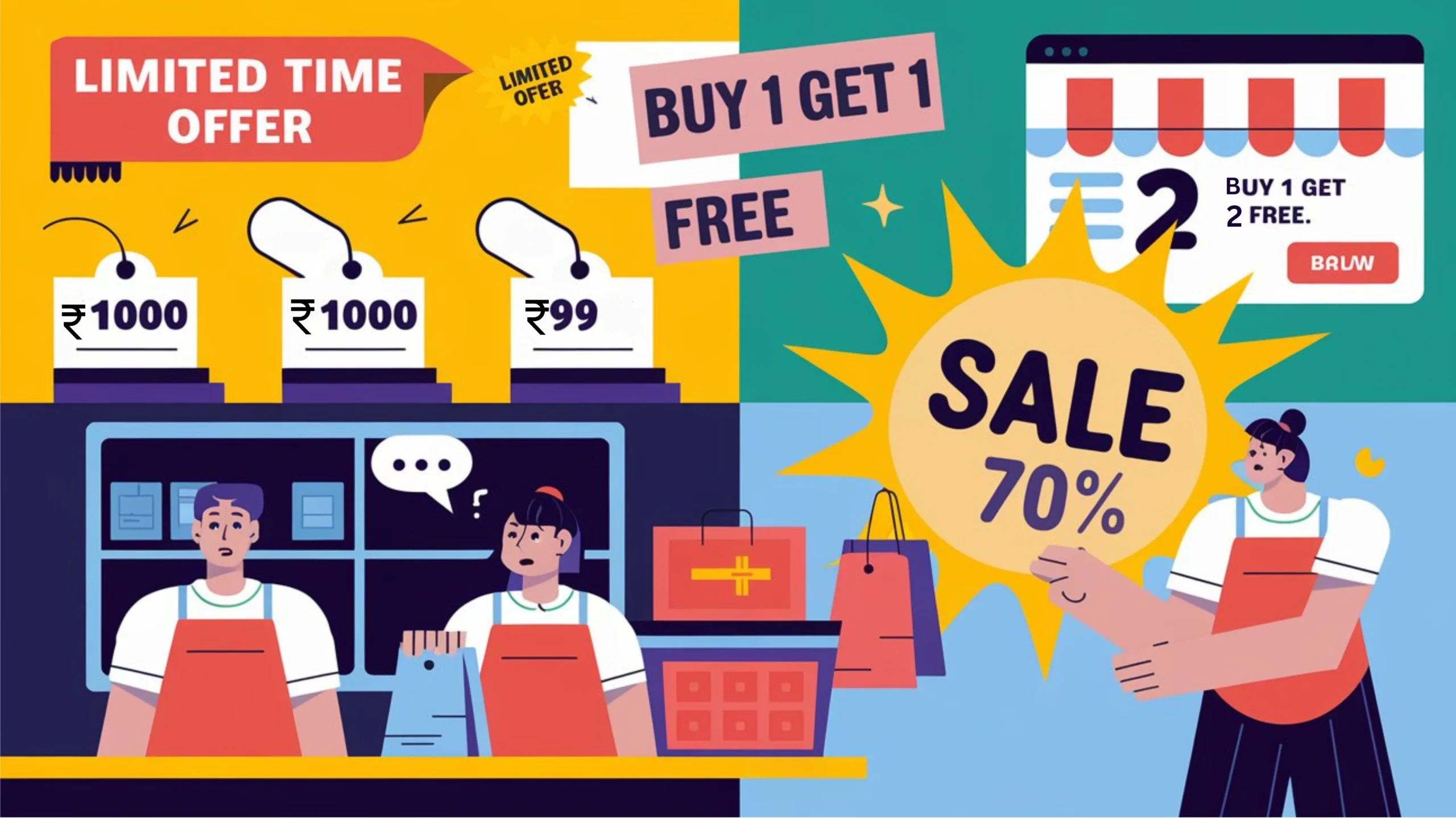 Psychology of discounts with BOGO. 